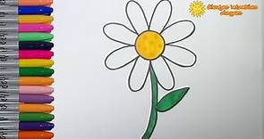 Como dibujar Una Margarita 💖 fácil paso a paso 💖 aprende como dibujar una flor