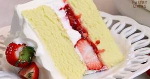 FLUFFY Strawberry Cream Cake | Chiffon Cake