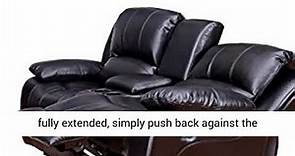 Betsy Furniture Bonded Leather Recliner Set Living Room Set, Sofa Loveseat Chair Pillow Top…| Review