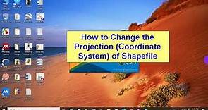 How to change Map Projections and Coordinate System of Shapefile in ArcGIS