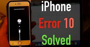iPhone Error 10 Solution 📲 !!