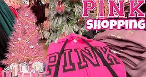 Victoria’s Secret PINK Christmas Shopping 2021 SHOP WITH ME AT PINK AND PINK HAUL