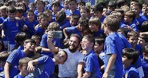 Juan Mata, en el Campus del Real Oviedo