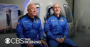Inside the Blue Origin training capsule with Jeff and Mark Bezos