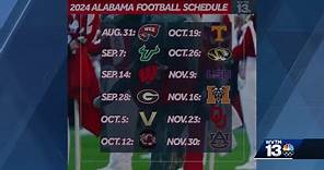 The SEC reveals Alabama and Auburn's 2024 football schedules