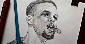 Drawing Stephen Curry - How To Draw Stephen Curry ? - PART 1