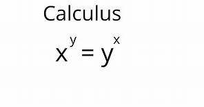 calculus x^y=y^x