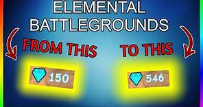 How To Get Gems Quickly In Elemental Battlegrounds! ROBLOX