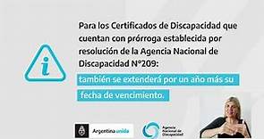 SE PRORROGAN POR UN AÑO MÁS LOS CERTIFICADOS DE DISCAPACIDAD