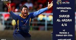 Shakib Al Hasan bowls the best ever bowling spell (6/6) in CPL history.