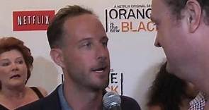 Nick Stevenson debuts on the red carpet at ORANGE is the New Black Premiere with Brad Blanks