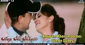 Anupam Kher smooches Lilette Dubey (Aap Ki Khatir)