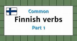 Learn Finnish verbs | Part 1 | with Finnish example sentences