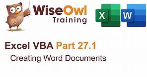Excel VBA Introduction Part 27.1 - Creating Word Documents