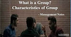 Group | What is a Group | Characteristics of Group | Features of Group
