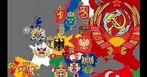 Europe national coats of arms in the last 200 years