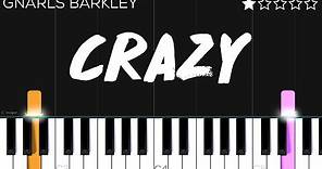 Gnarls Barkley - Crazy | EASY Piano Tutorial