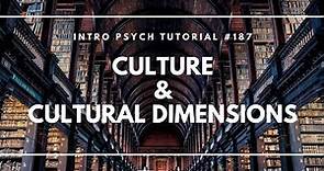 Culture & Cultural Dimensions (Intro Psych Tutorial #187)