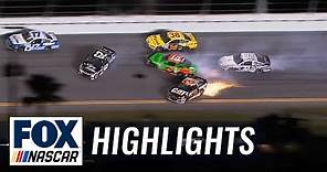 Denny Hamlin Wrecks Danica Patrick - Budweiser Duel 2 - 2015 NASCAR Sprint Cup