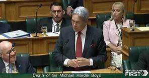 Winston Peters reflects on the legacy of late Governor General Sir Michael Hardie Boys