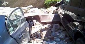 Raw Video: Quake Damages Cars in DC Suburb