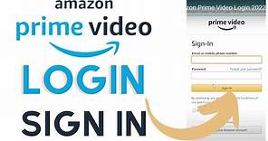 How to Login Prime Video Account? Amazon Prime Video Login 2022 | Sign In Amazon Prime Video Account