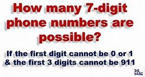 Harvard Stat 110 Question | How Many 7-Digit Phone Numbers? | Counting
