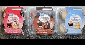 Great Value (Walmart) Ice Cream Filled Cupcakes: Strawberry, Chocolate & Vanilla Review