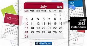 July 2022 Calendar | 123FreeVectors