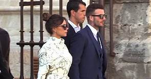 Victoria and David Beckham attend wedding of footballer Sergio Ramos