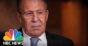 Russia's Foreign Minister Sergey Lavrov (Full Interview) | NBC News