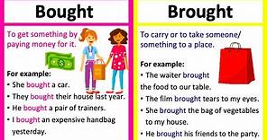 BOUGHT vs BROUGHT 🤔 | What's the difference? | Learn with examples & quiz!