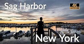 Walking Sag Harbor, New York [4K] : The Busiest Hamptons Village