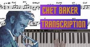 Chet Baker - I Fall In Love Too Easily Solo Transcription (Free Sheet Music)