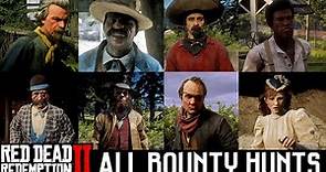 Red Dead Redemption 2 - All 14 Bounty Hunting Missions (RDR2)