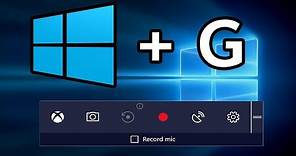 The Free built-in Windows 10 Screen Recorder