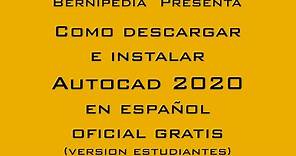 Descargar e instalar AutoCAD 2020 Gratis en español