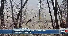 Water levels in the Ohio River continue to rise