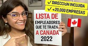 ✅LISTA de EMPRESAS que contratan extranjeros en CANADÁ📣APLICA ASÍ y consigue trabajo en Canadá 2022