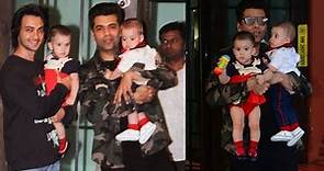 Karan Johar’s first public appearance with his CUTE twin kids Yash and Roohi