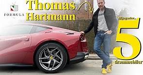 Thomas Hartmann vælger 5 drømmebiler – i mens han kører den 800-hestes Ferrari 812 Superfast