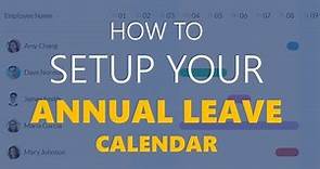 How To Setup Your Annual Leave Calendar for 2019