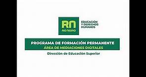 Ingreso al campus virtual del Formación Permanente. Ministerio de Educación y DDHH Río Negro