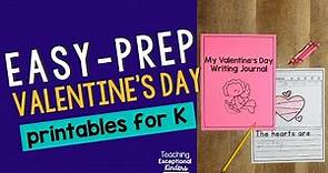 Kindergarten Printables for Valentines Day 💘 | Quick + Easy