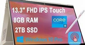 Amazon.com: HP Envy x360 13 Laptop 2 en 1 de 13.3 pulgadas, pantalla táctil FHD IPS (1000 Nits) Intel 4-Core i5-1135G7 de 11ª generación (Beats i7-10710U) 8 GB de RAM de 2 TB SSD con retroiluminación Thunderbolt Win10 Pro