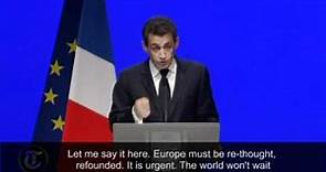 Nicolas Sarkozy: France and Germany have chosen convergence