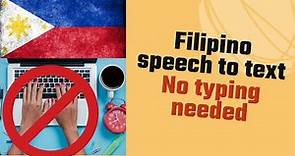 Filipino Tagalog Speech to text tutorial