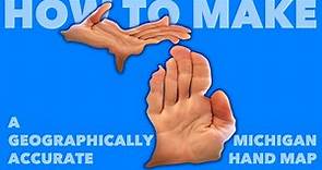 A Geographically Accurate Michigan Hand Map