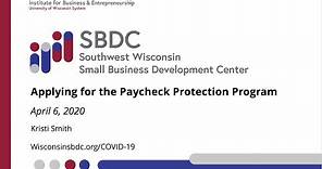 SBA Paycheck Protection Program (PPP) Application Walkthrough