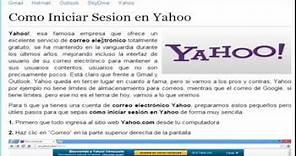 Como Iniciar Sesion en Yahoo